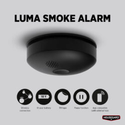 Housegard Luma Black røgalarm, inkl. 10-års batteri, 2-pak - Image 2